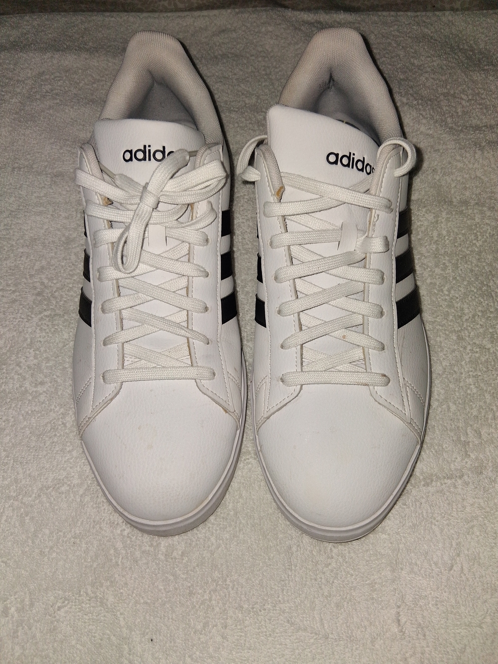 adidas White and Black Low-Top Sneakers